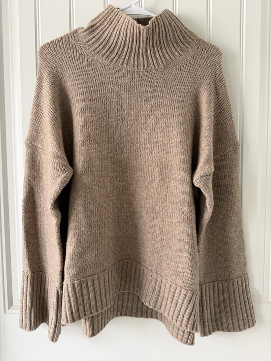 Abercrombie & Fitch Sweaters - Abercrombie & Fitch - Cozy Oversized Taupe Turtleneck Sweater - Women's